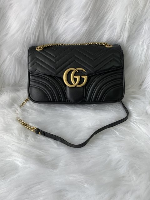 Bolsa Gucci Marmont Média Preta