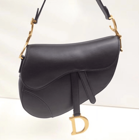 Bolsa Dior Sela Saddle Preta Média