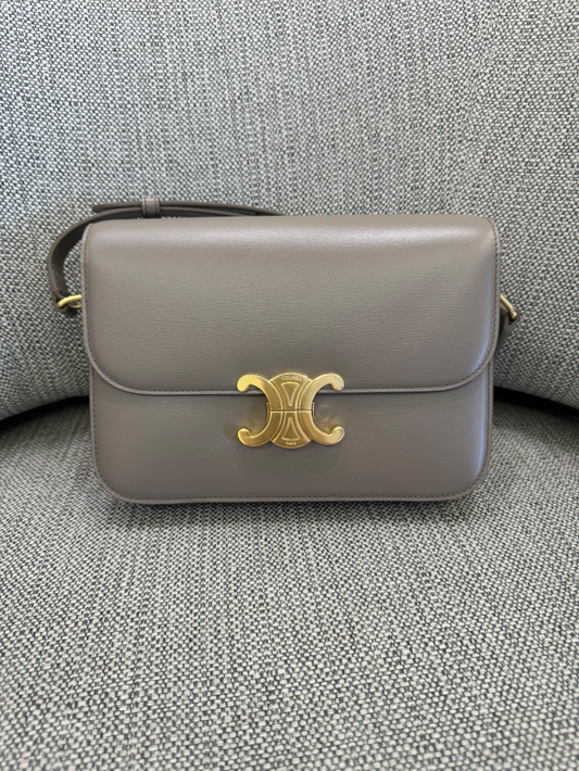Bolsa Celine Triomphe Classique Cinza