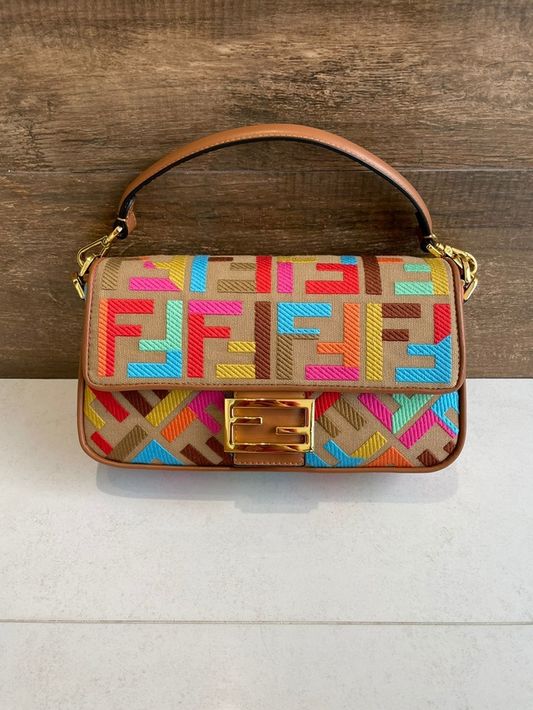 Bolsa Fend Baguette FF Multicolorida