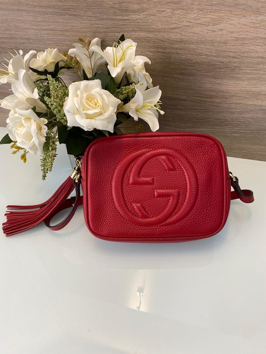 Bolsa Gucci Soho Disco Vermelha
