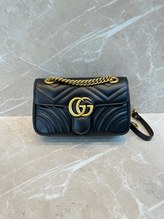 Bolsa Gucci Marmont Mini Shoulder Preta