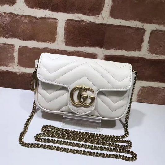 Bolsa Gucci Marmont Super Mini Branca