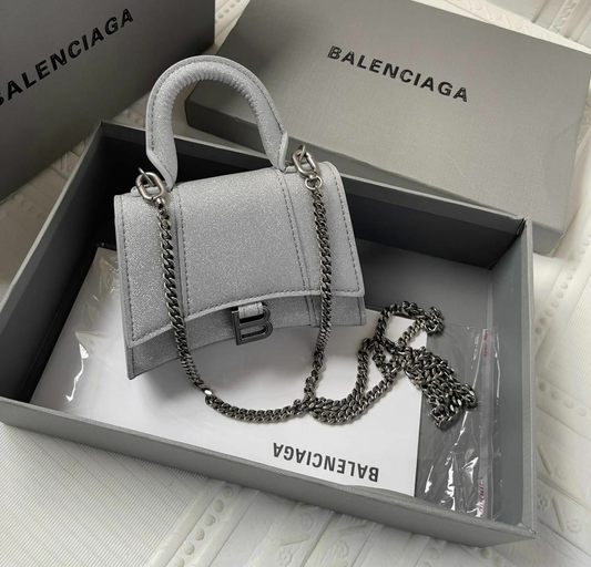 Bolsa Balenciaga Hourglass Tote Cinza