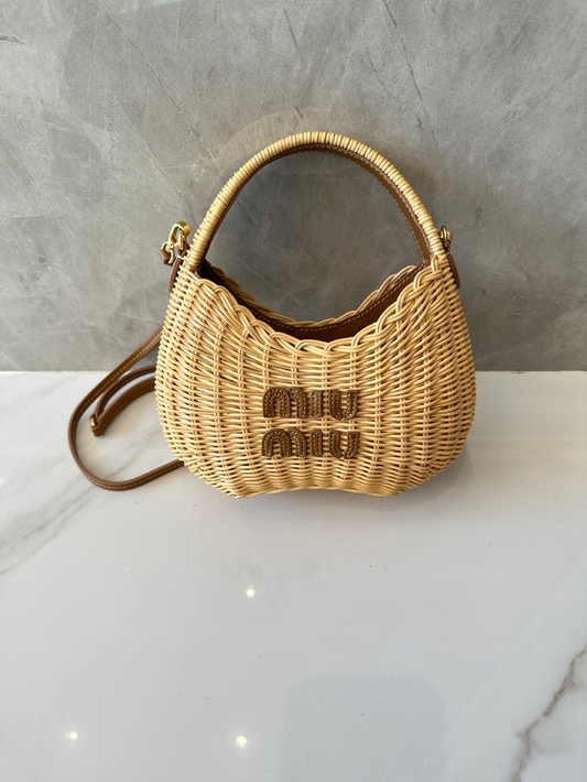 Bolsa Miu Miu Wander em Vime