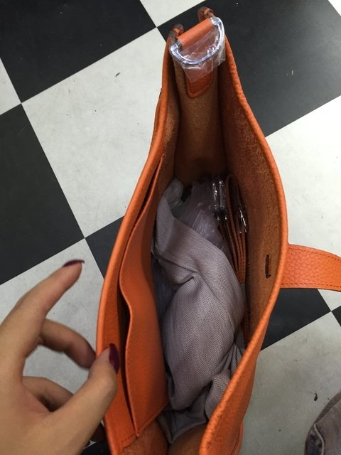 Bolsa Hermes Evelyne Laranja