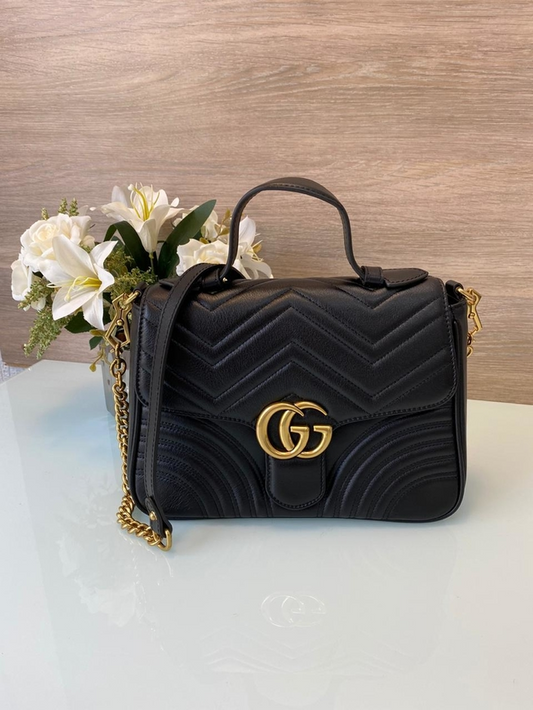 Bolsa Gucci Marmont Top Handle Preta