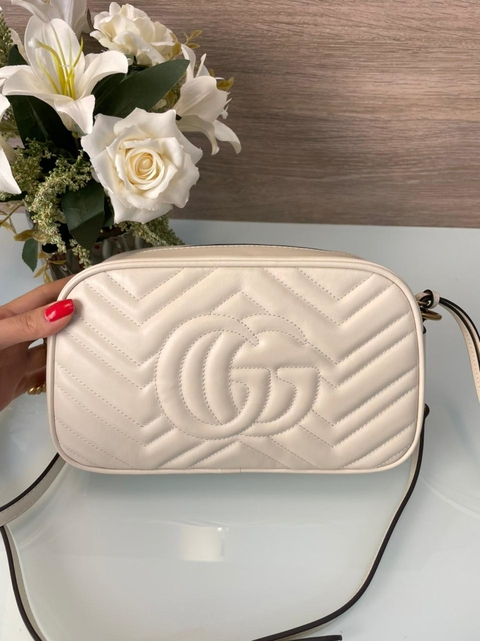 Bolsa Gucci Marmont Branca Off White