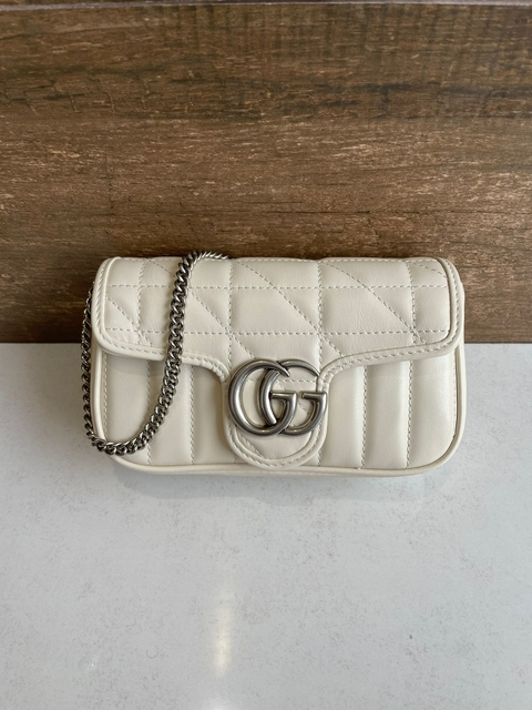 Bolsa Gucci Super Mini Branca Off-White