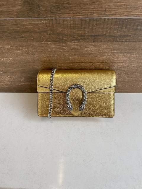 Bolsa Dionysus Super Mini Dourada