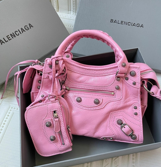 Mini Bolsa Neo Classica Balenciaga Rosa